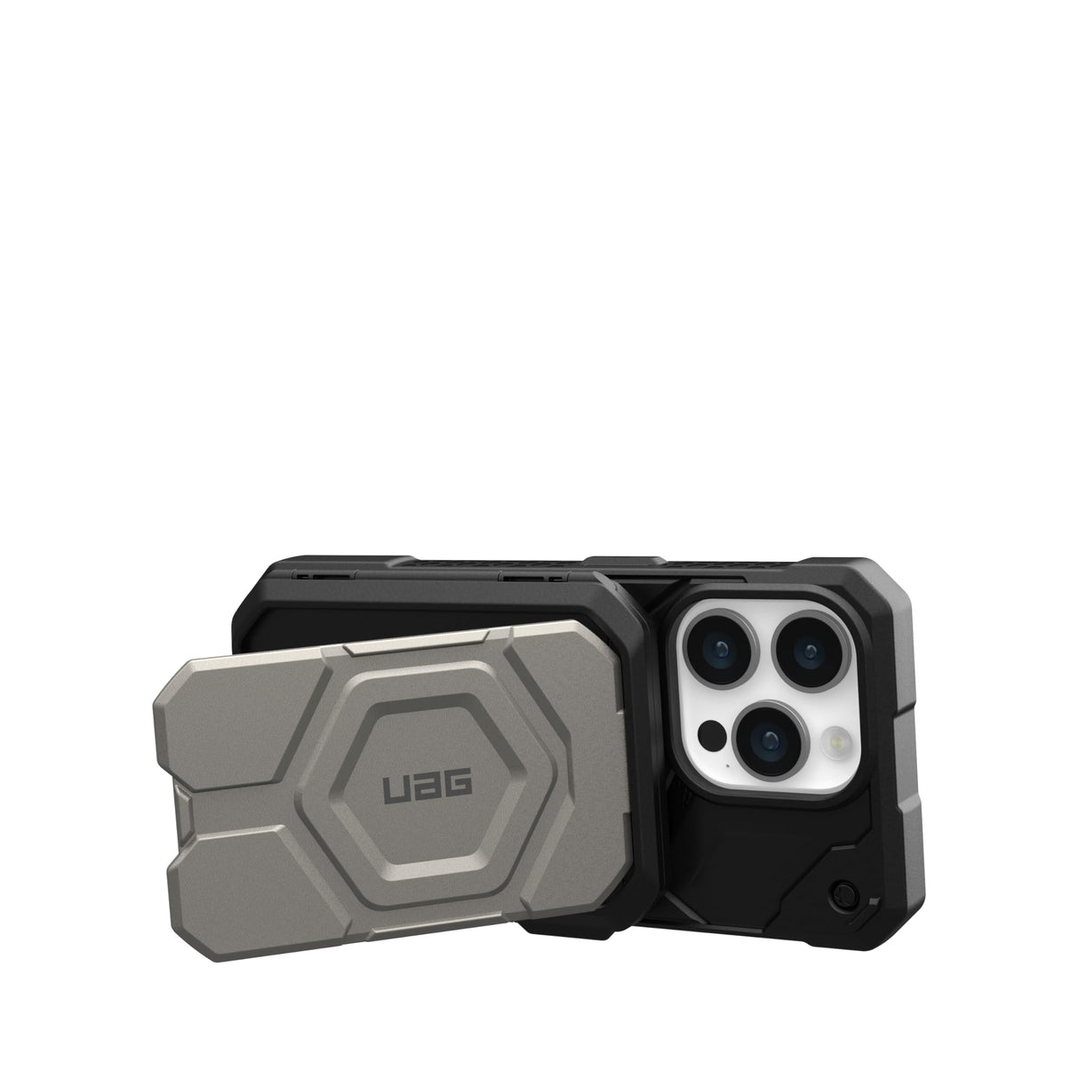 Urban Armor Gear (uag) - Magnetic Wallet With Stand - Black And Titanium