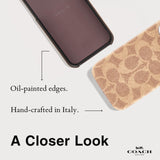 Coach - Slim Wrap Case For Apple Iphone 16 Pro - Signature Tan