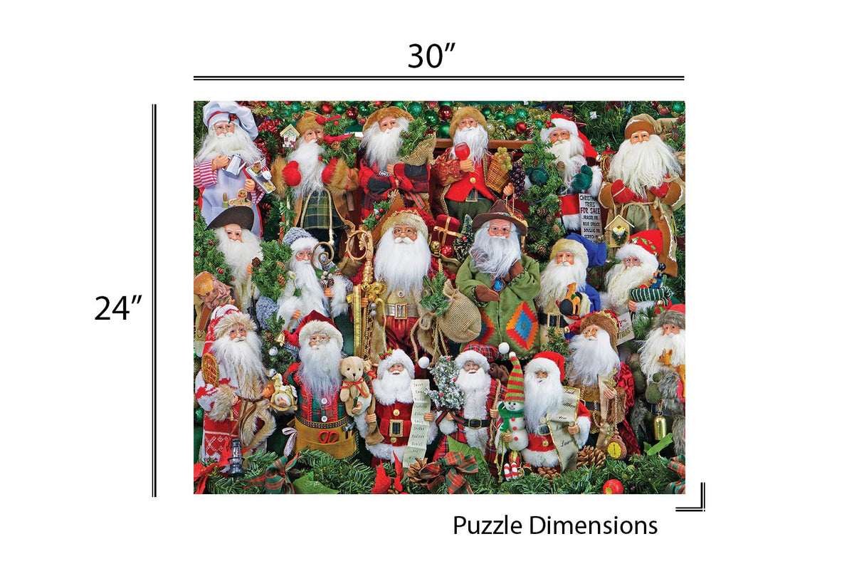 Springbok's 1000 Piece Jigsaw Puzzle Santa Collection - Made in USA