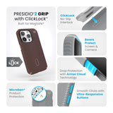 Speck - Presidio2 Grip Magsafe Case For Apple Iphone 15 Pro - New Planet