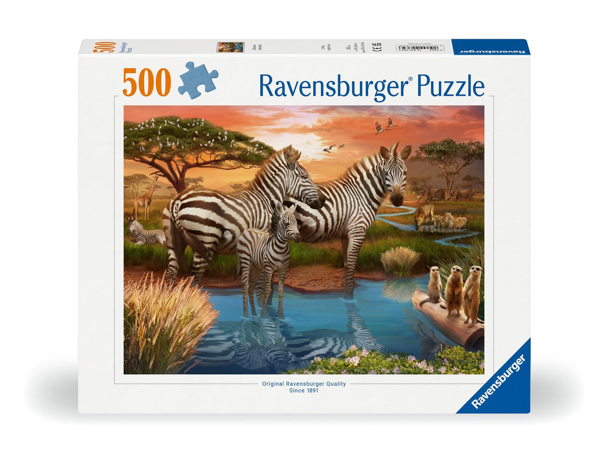 Ravensburger Zebra 500 Piece Jigsaw Puzzle for Adults - 12000365 - Handcrafted Tooling, Made in Germany, Every Piece Fits Together Perfectly