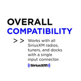 SiriusXM NGVA3 Magnetic Antenna Mount for Your Vehicle, Black