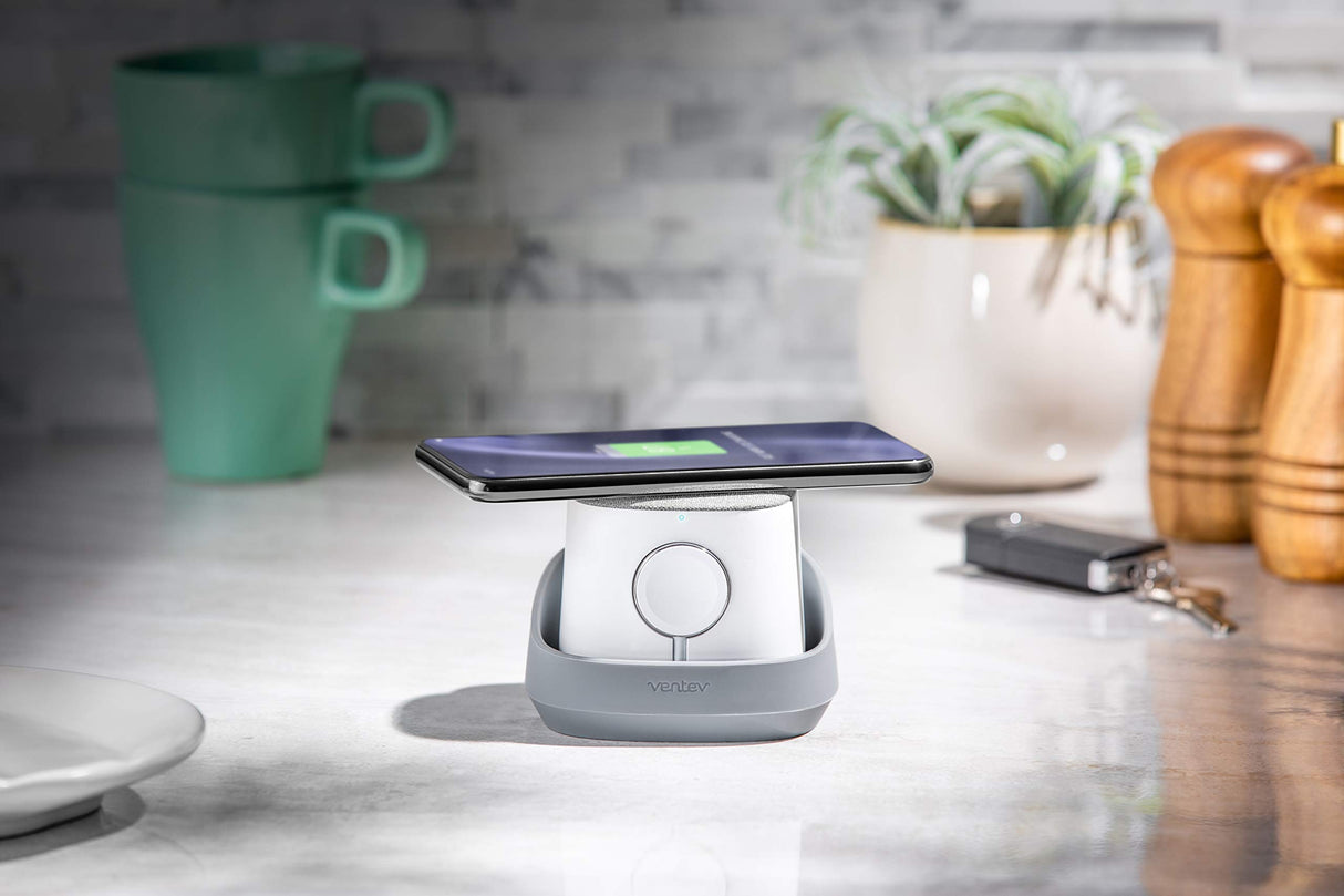 Ventev - Wireless Watchdock Duo 10w - White And Gray