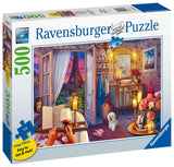 Ravensburger Cozy Bathroom Jigsaw Puzzle - 500 Piece Large Format | Adult Friendly | Unique Softclick Technology for Perfect Fit | Vibrant & Glare-Free | FSC-Certified Sustainable Product