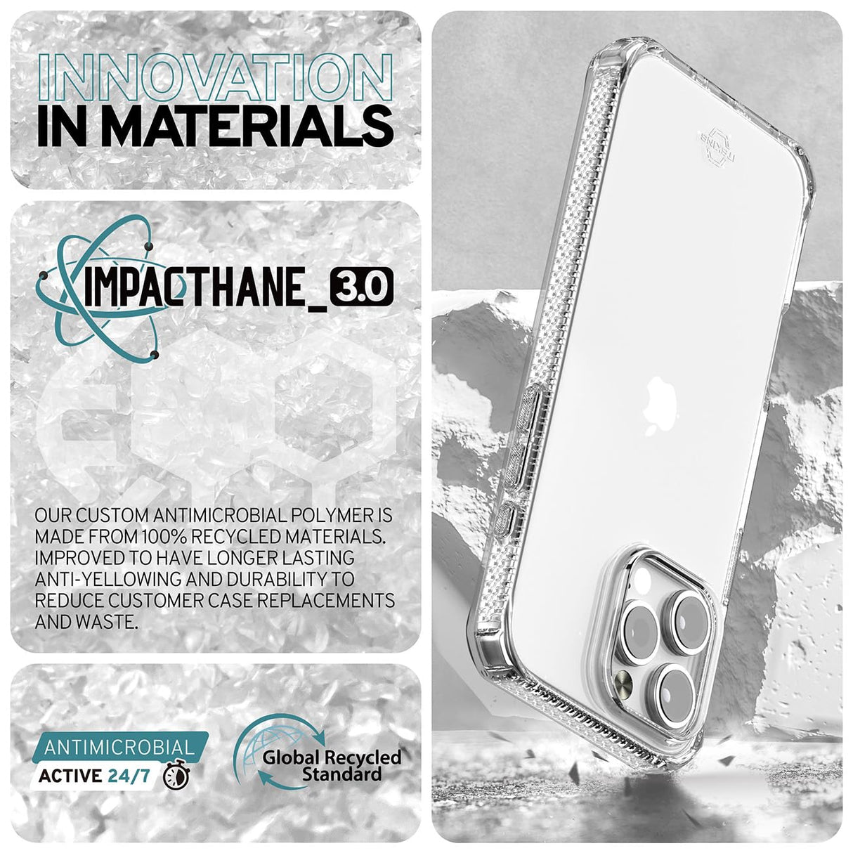 Itskins - Spectrum_r Clear Case For Apple Iphone 16 Pro Max - Transparent