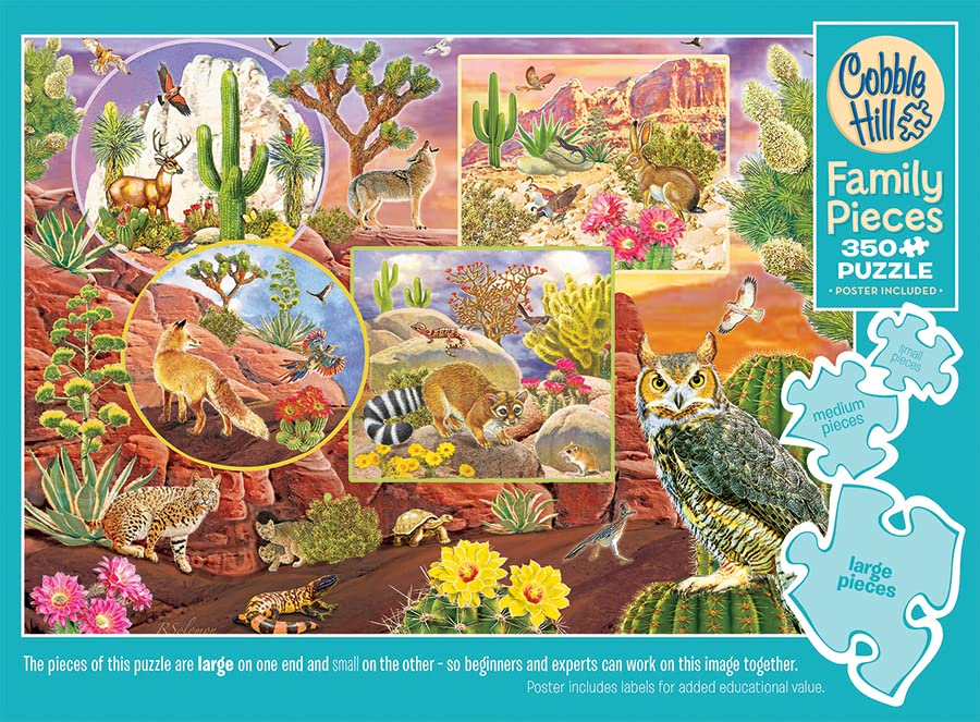 Cobble Hill Family Piece's 350 Puzzle - Desert Magic - Sample Poster Included