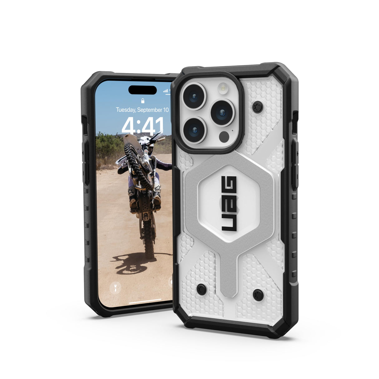 Urban Armor Gear (uag) - Pathfinder Magsafe Case For Apple Iphone 15 Pro - Ice