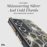 Case-mate - Floral Gems Case For Samsung Galaxy S24 - Gold