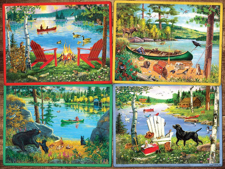 Cobble Hill 275 Piece Easy-Handling Puzzle - Cabin Country - Sample Poster Included