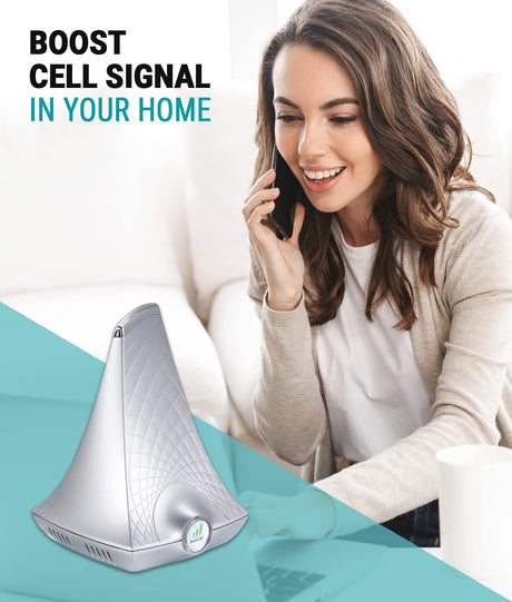 SureCall Flare Cell Signal Booster for Working from Home up to 2500 sq ft, Boosts 5G/4G LTE, Omni Outdoor Antenna, Multi-User All Carrier, Verizon AT&T Sprint T-Mobile, FCC Approved, USA Company