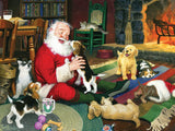 Cobble Hill 275 Piece Easy-Handling Puzzle - Santa's Playtime - Sample Poster Included