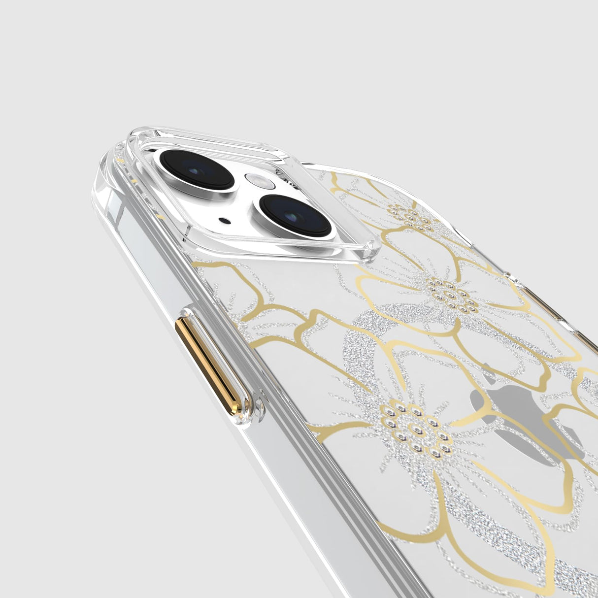 IPHONE 15 CASE-MATE FLORAL GEMS CASE WITH MAGSAFE - GOLD