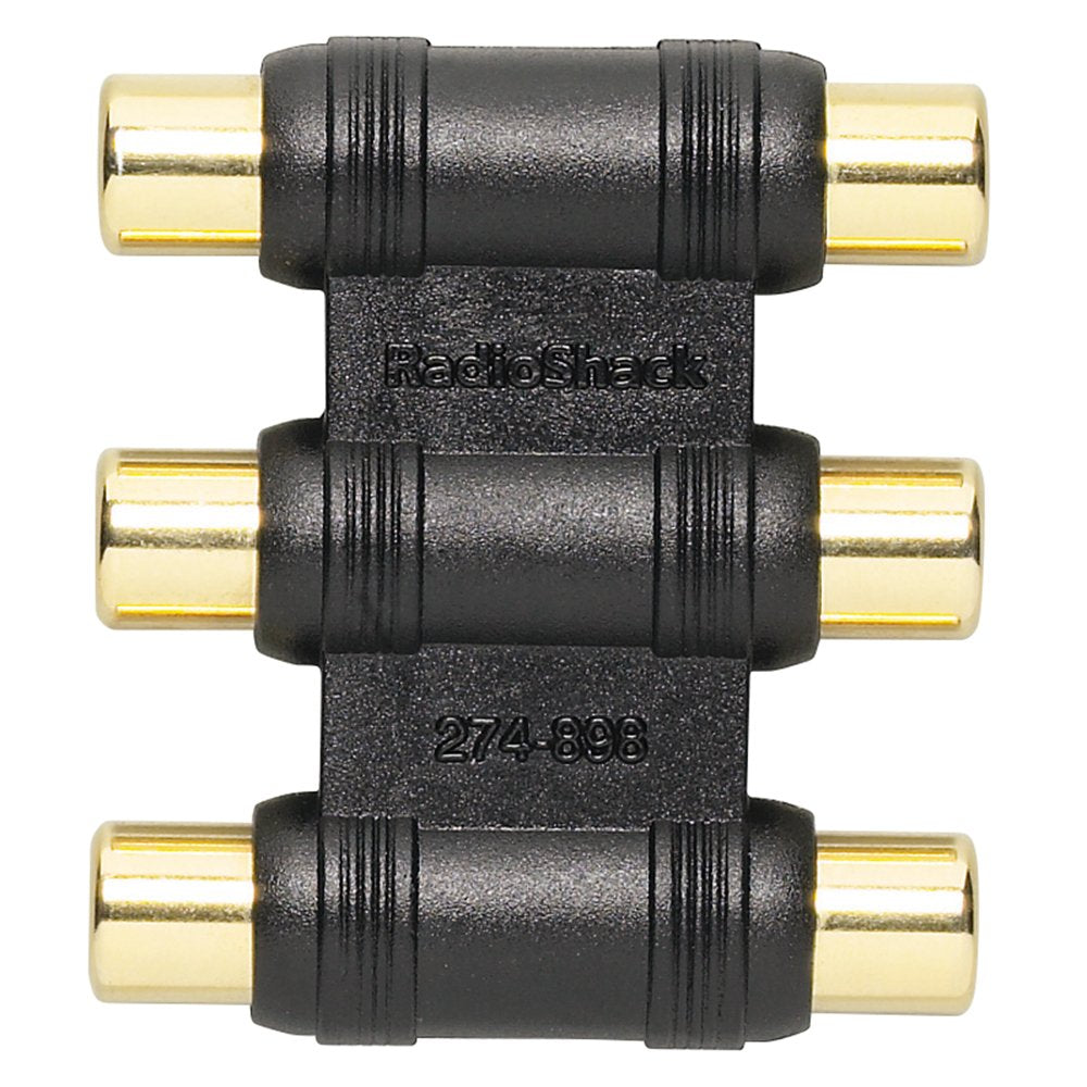 GOLD SERIES TRIPLE PHONO PLUG COUPLER