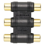 GOLD SERIES TRIPLE PHONO PLUG COUPLER