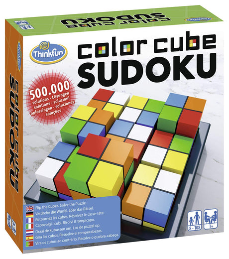 ThinkFun 76342 Color Cube Sudoku Game, Yellow