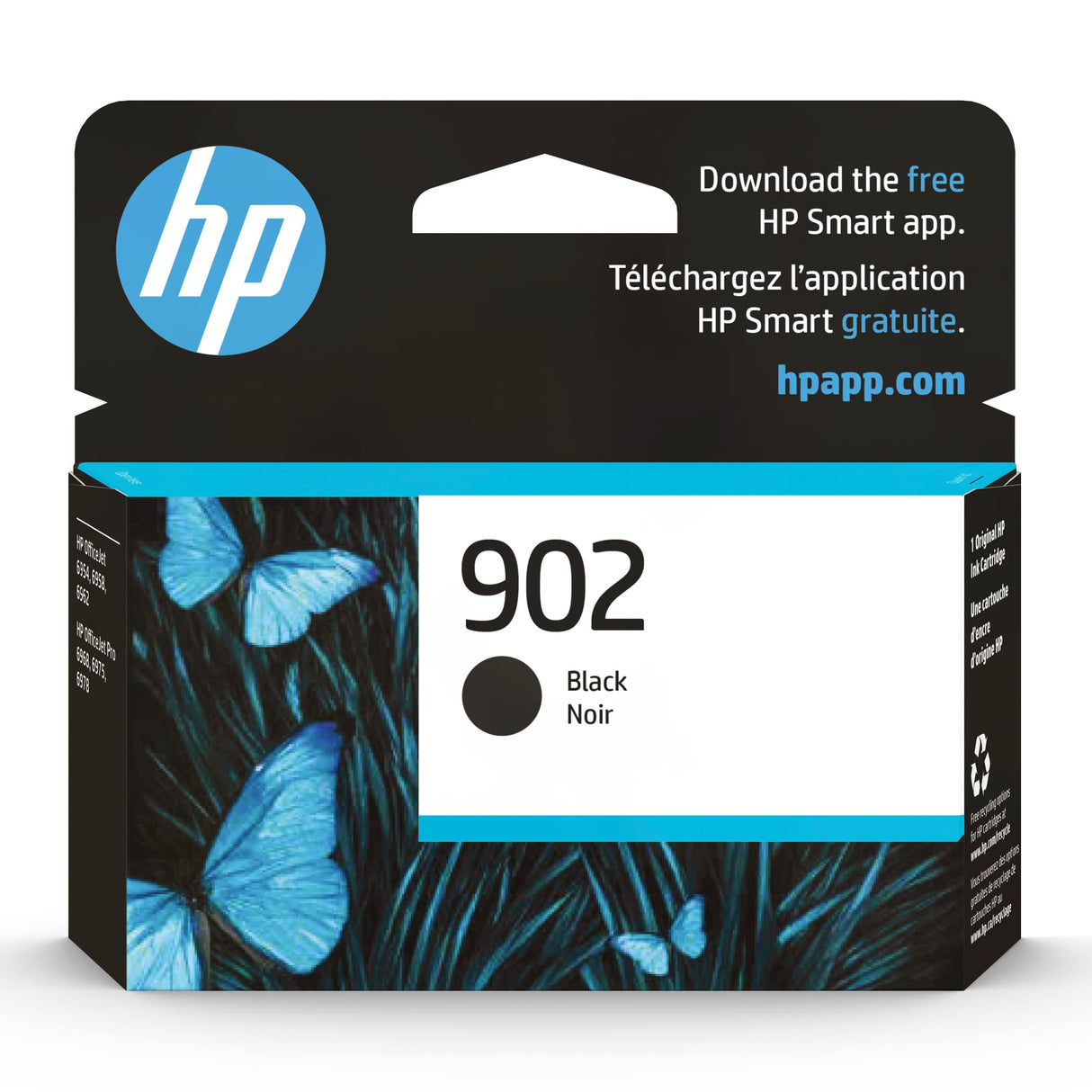 HP 902 Black Ink Cartridge | Works with HP OfficeJet 6950, 6960 Series, HP OfficeJet Pro 6960, 6970 Series | T6L98AN