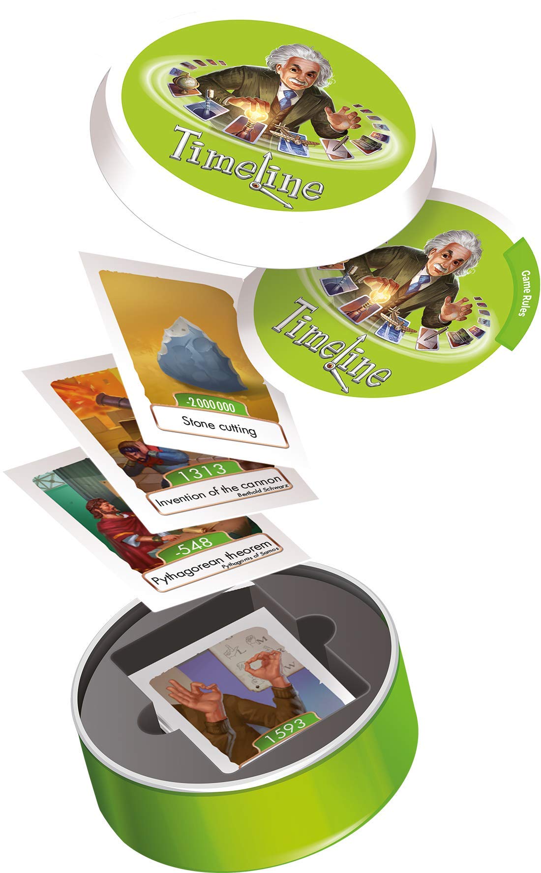 Timeline Inventions Card Game - Test Your Knowledge of History's Greatest Innovations! Fun Educational Trivia Game for Kids & Adults, Ages 8+, 2-6 Players, 15 Minute Playtime, Made by Zygomatic