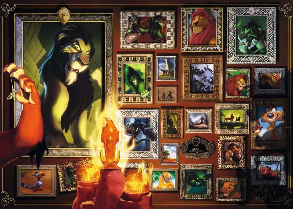 Ravensburger Disney Villainous: Scar 1000 Piece Jigsaw Puzzle for Adults - Every Piece is Unique, Softclick Technology Means Pieces Fit Together Perfectly