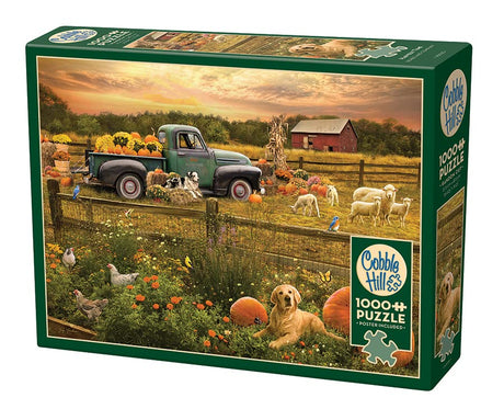Cobble Hill 1000 Piece Puzzle - Harvest Time - Sample Poster Included - image 3