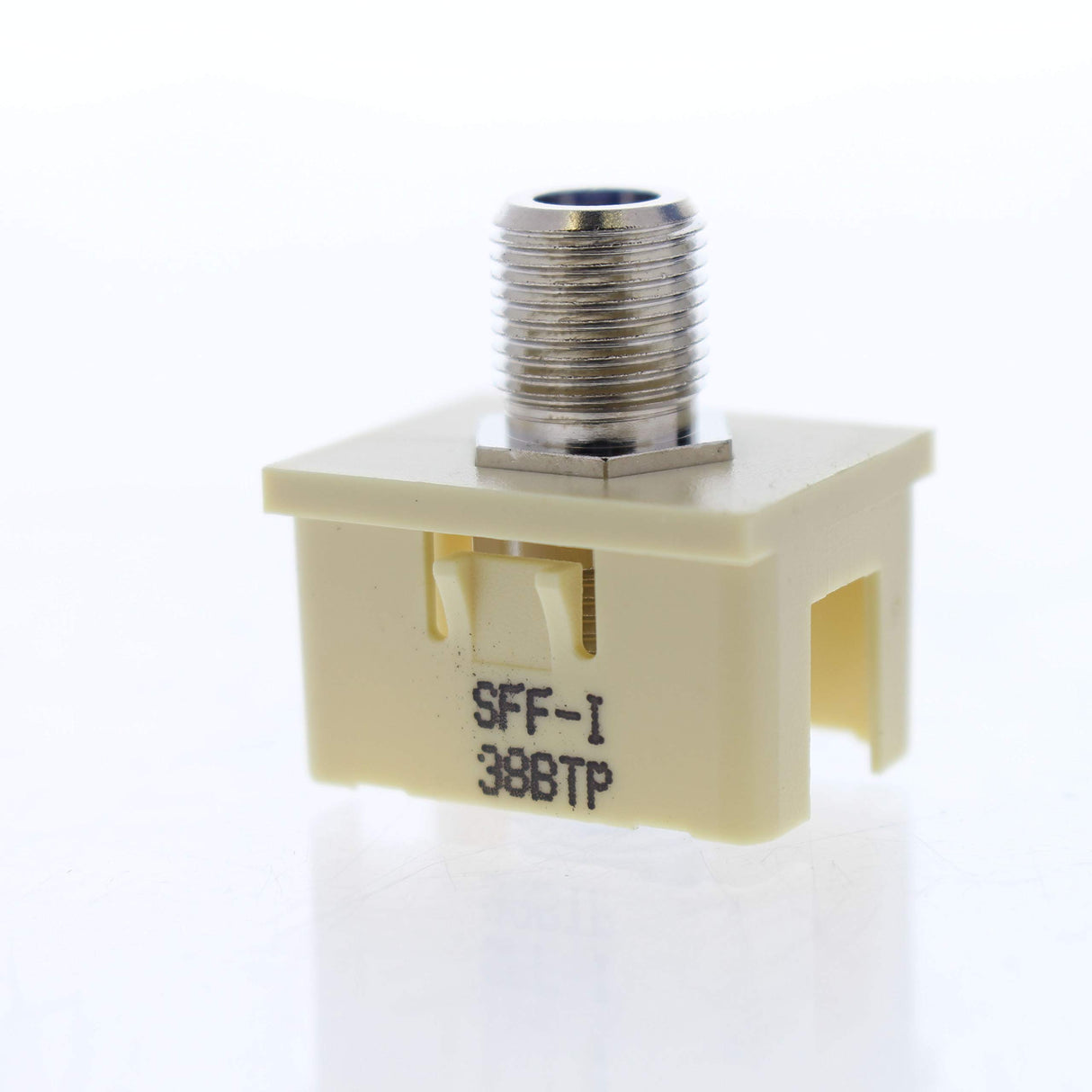 Pass & Seymour P&S Ivory F-Type Recessed Self-Terminating Coax Video Cable Smooth Jack SFF-I