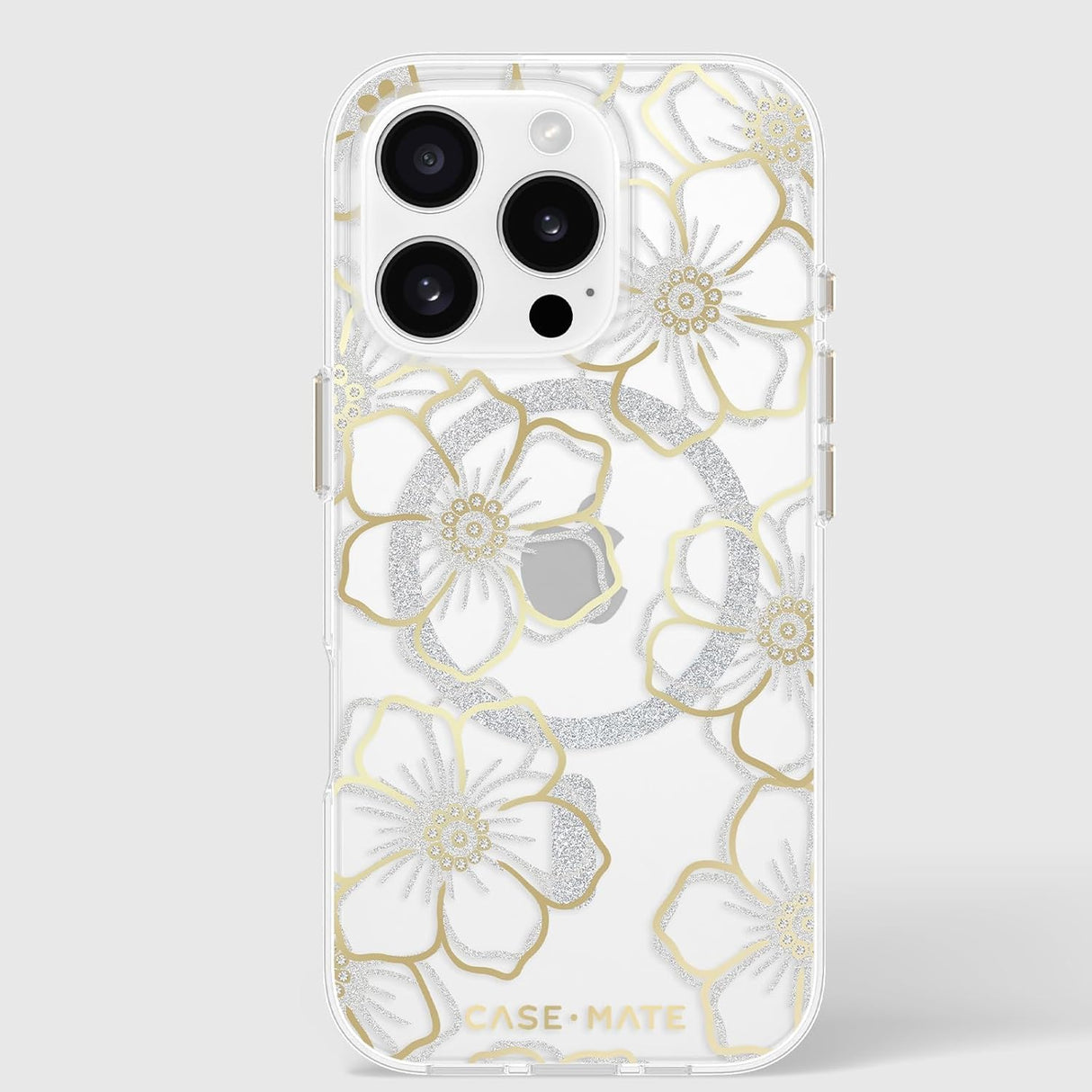 Case-mate - Floral Gems Magsafe Case For Apple Iphone 16 Pro - Gold