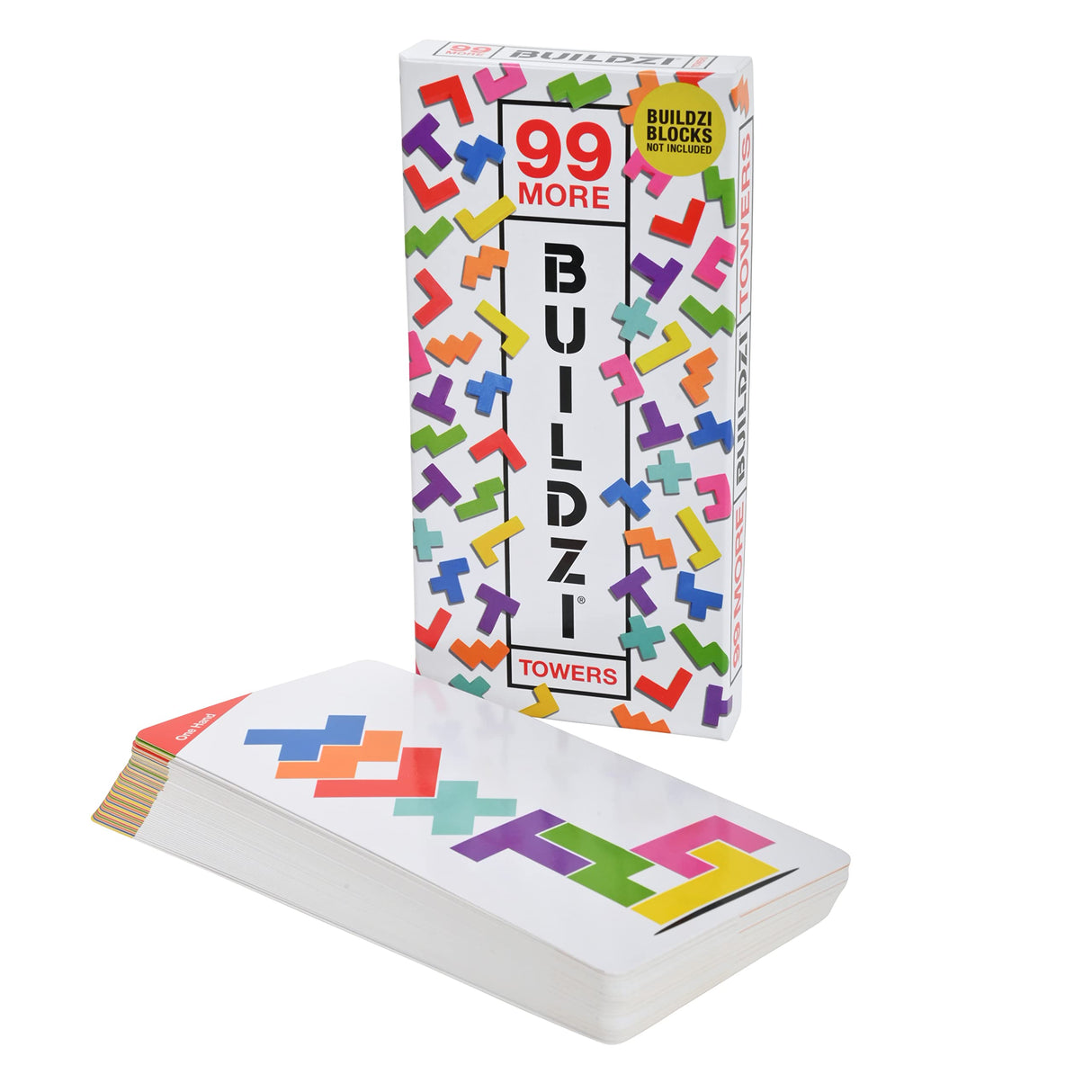 TENZI 99 More BUILDZI Towers Includes 5 New Tower Styles for The Fast Stacking Game for The Whole Family - 2 to 4 Players - 5 Fun Party Games Including The BUILDZI Challenge