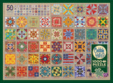 Cobble Hill 1000 Piece Puzzle - 50 States Quilt Blocks - Sample Poster Included