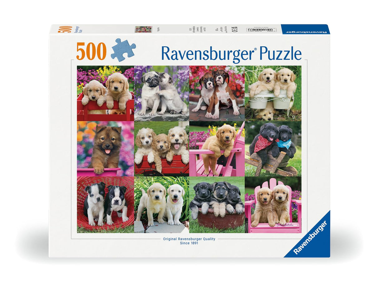 Ravensburger Puppy Pals 500 Piece Jigsaw Puzzle for Adults - 12000196 - Handcrafted Tooling, Made in Germany, Every Piece Fits Together Perfectly