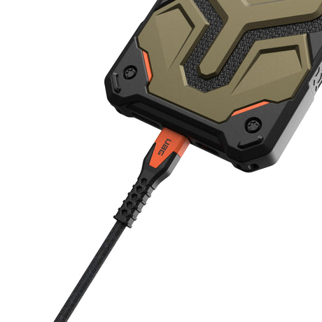 Urban Armor Gear (uag) - Rugged Kevlar Apple Lightning 5ft Power Cable - Black And Orange