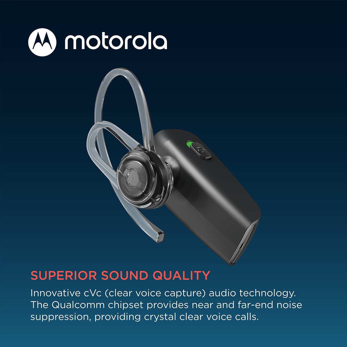 Motorola - Hk385 In Ear Mono Bluetooth Headset - Black