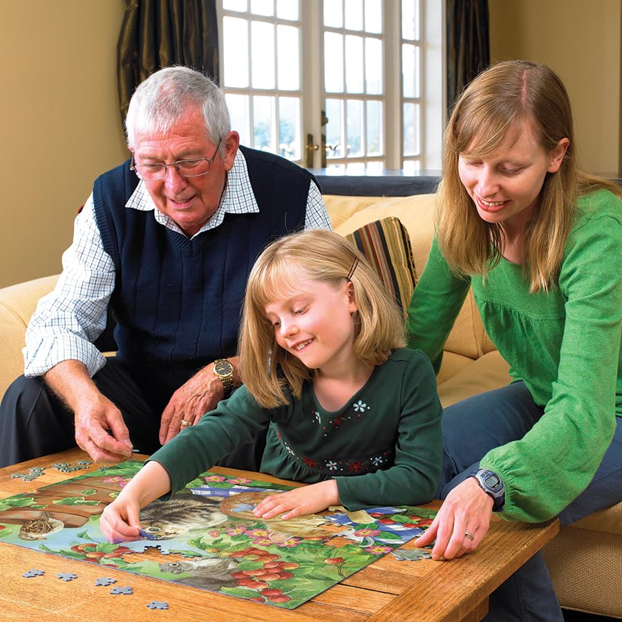 Cobble Hill Family Piece's 350 Puzzle - Under The Cherry Tree (Family) - Sample Poster Included