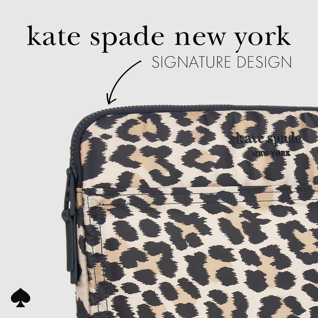 Kate Spade - Puffer Sleeve For 14in Laptops - Classic Leopard