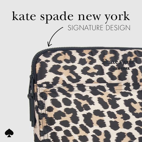 Kate Spade - Puffer Sleeve For 14in Laptops - Classic Leopard