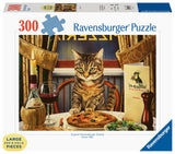 Ravensburger Dinner for One 300 Piece Large Format Jigsaw Puzzle - Fun & Engaging Toy for Adults | Unique Piece Design | FSC Certified Materials Option