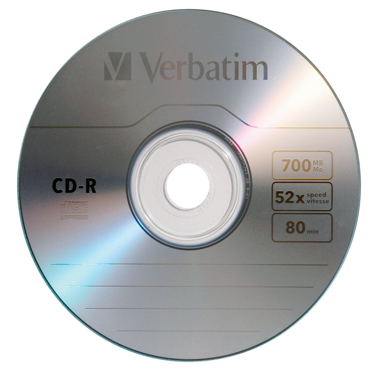 Verbatim CD-R 700MB 52X DataLifePlus with Branded Surface - 50pk Spindle - 94523