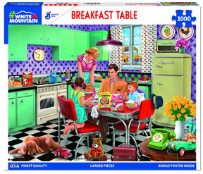 White Mountain Puzzles - Breakfast Table - 1000 Piece Jigsaw Puzzle