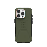 Urban Armor Gear (uag) -  Civilian Magsafe Case For Apple Iphone 16 Pro - Olive Drab