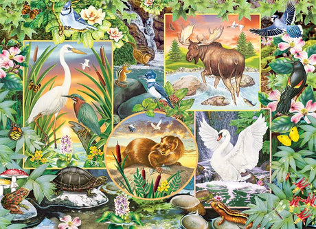 Cobble Hill Family Piece's 350 Puzzle - River Magic - Sample Poster Included