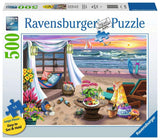 Ravensburger Cabana Retreat Puzzle - 500 Piece Large Format Jigsaw | Unique Softclick Technology | Sturdy & Glare Free | Created by Renowned Artist Nancy Wernersbach