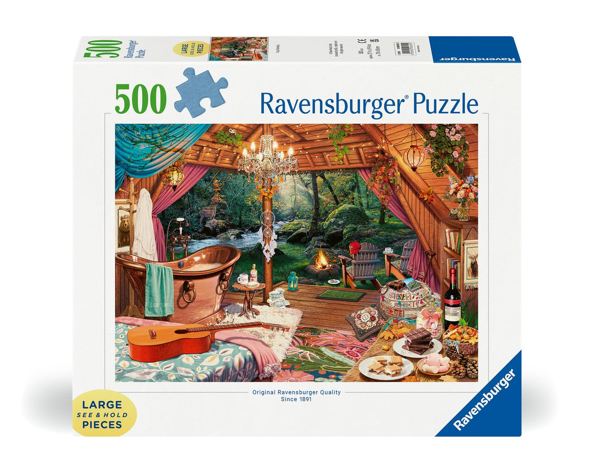 Ravensburger Cozy Glamping Puzzle - 500-Piece Large Format Jigsaw | Perfect Interlocking Fit | Vibrant and Glare-Free | Ideal for All Ages | from The Bestselling Puzzle Brand Worldwide