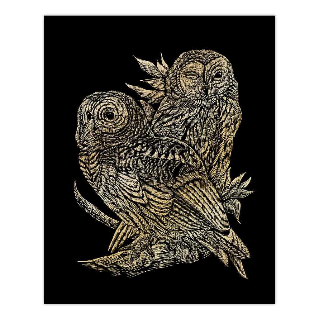 Royal and Langnickel Gold Engraving Art, Owls