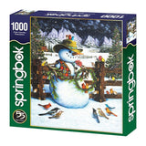 Springbok 1000 Piece Jigsaw Puzzle Western Snowman - Made in USA