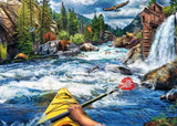 Ravensburger Whitewater Kayaking Puzzle - 1000-Piece Jigsaw for Adults | Unique Piece Design | Softclick Technology Vibrant, Glare-Free Artwork | Sustainable Forestry Certified