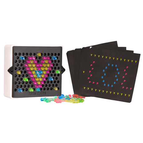 Lite-Brite Mini, Light Up Drawing Board, Mini LED Drawing Board with Colors, Travel-Sized Toys for Creative Play, Glow Art Neon Effect Drawing Board, Light Toys for Kids Aged 4 +