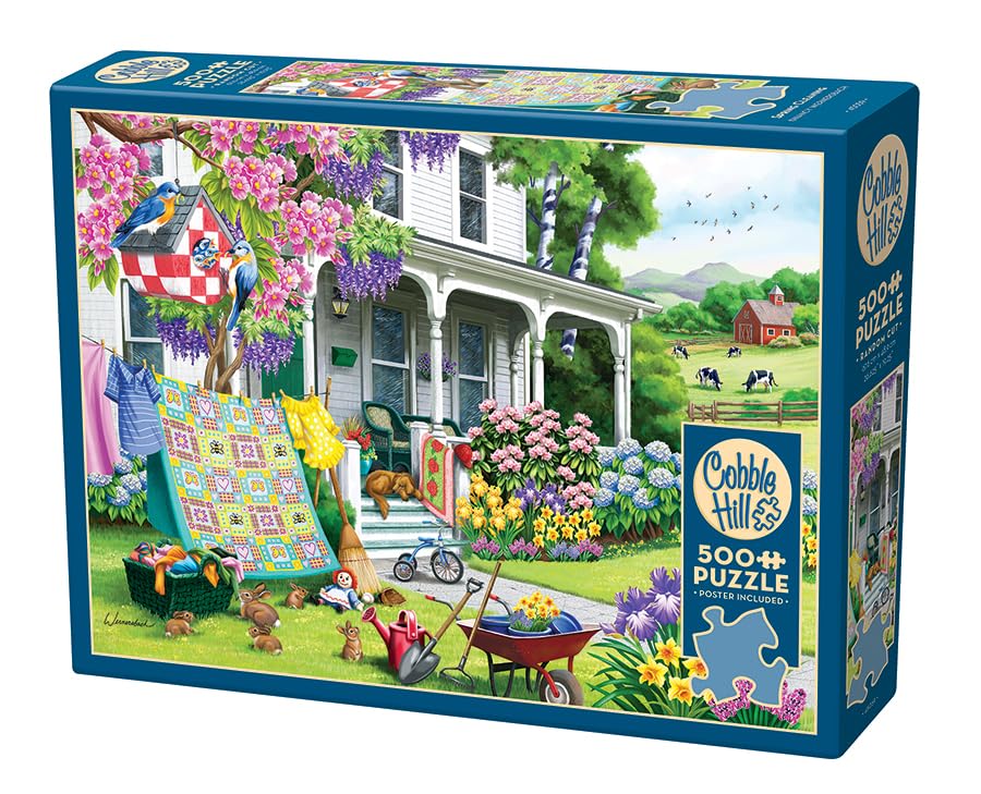 Cobble Hill 500 Piece Puzzle - Spring Cleaning - Sample Poster Included