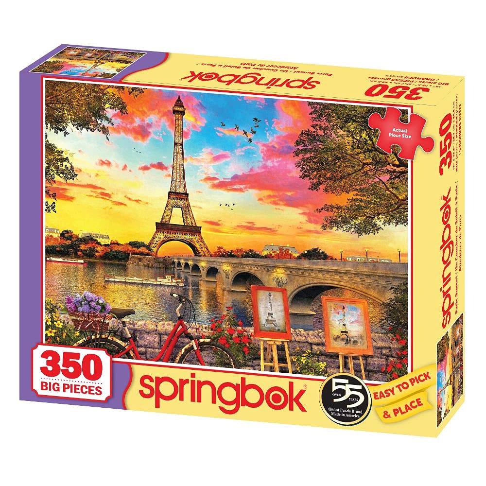 Springbok's 350 Piece Jigsaw Puzzle Paris Sunset - Made in USA