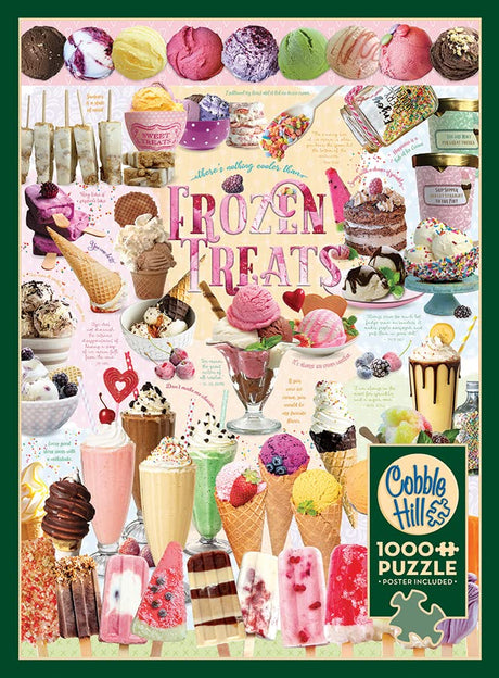 Cobble Hill 1000 Piece Puzzle - Frozen Treats - Sample Poster Included - image 5