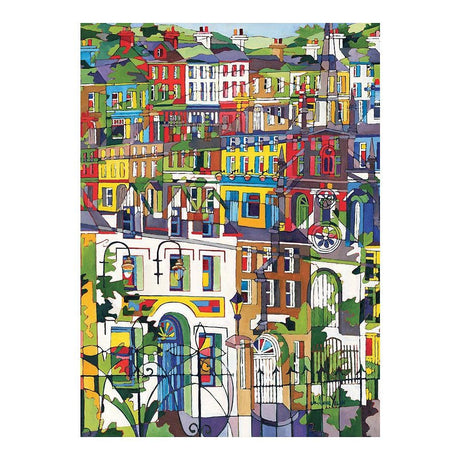 Cobble Hill 1000 Piece Puzzle - Thru Swirly Railings - Sample Poster Included