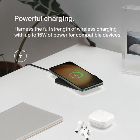 Belkin - Boost Charge Pro Easy Alignment Wireless Charging Pad 15w - Black