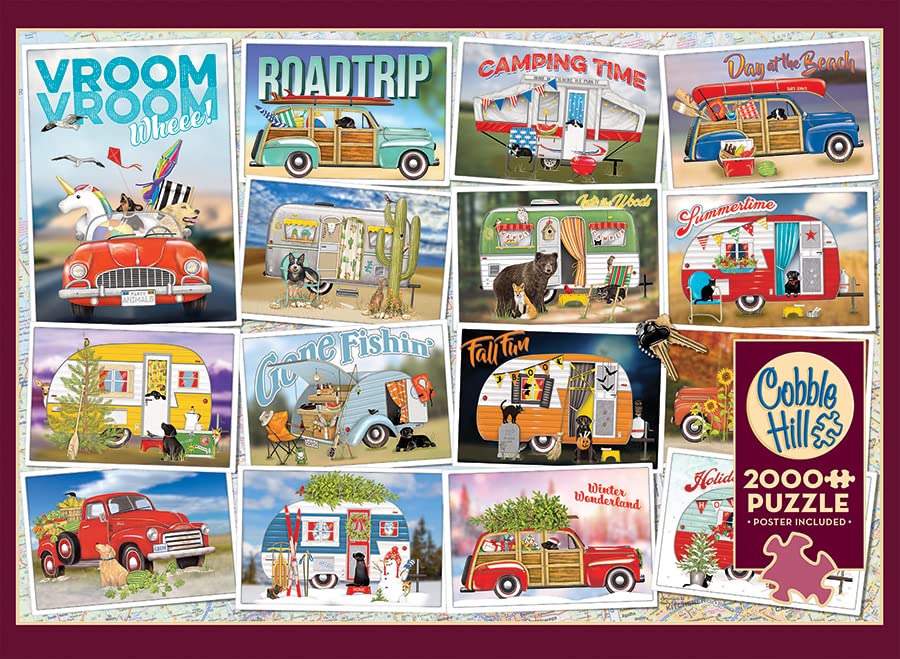 Cobble Hill 2000 Piece Puzzle - Vroom Vroom - Sample Poster Included